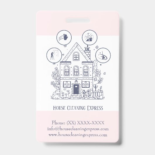 Huis Schoonmaak Thuis Diensten Charmerend Badge (Voorzijde)