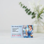 Huis schoonmaak Visitekaartjes (Staand voorkant)