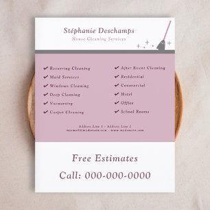 Huis schoonmaakdienst flyer