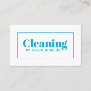 Huis Schoonmaakdienst Minimal Blauw Bedrijfskaart  Visitekaartje