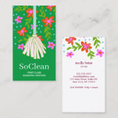 Huis Schoonmaakdiensten Bloemenmop Visitekaartje (Voorkant / Achterkant)