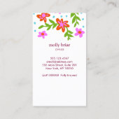 Huis Schoonmaakdiensten Bloemenmop Visitekaartje (Achterkant)