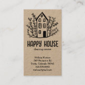 Huis schoonmaakdiensten Charmante Hand getrokken K Visitekaartje (Voorkant)