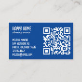 Huis schoonmaakdiensten Hand getrokken Doodle QR-c Visitekaartje (Achterkant)