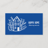 Huis schoonmaakdiensten Hand getrokken Doodle QR-c Visitekaartje (Voorkant)