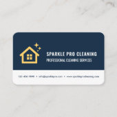 Huis Schoonmaakdiensten Logo Professioneel Visitekaartje (Voorkant)