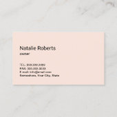 Huis schoonmaakservice Bloemen Schattige Maid Visitekaartje (Achterkant)