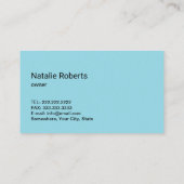 Huis schoonmaakservice Daisy Flowers Blauwgroen Ma Visitekaartje (Achterkant)