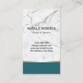 Huis schoonmaakservice Moderne Blauwgroen Huishoud Visitekaartje (Achterkant)