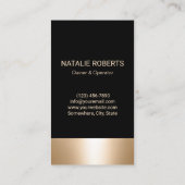 Huis schoonmaakservice Zwart & Goud Huishouding Visitekaartje (Achterkant)