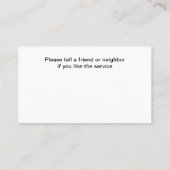 Huis schoonmaakster service modern visitekaartje (Achterkant)