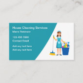 Huis schoonmaakster service modern visitekaartje (Voorkant)