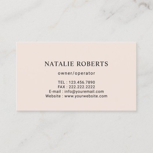 Huis schoonmaken Cartoon  Vrouw Maid Service Visitekaartje (Achterkant)