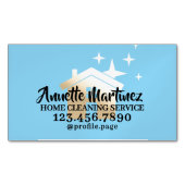 Huis schoonmaken glanzend huis logo magnetisch visitekaartje (Voorkant)