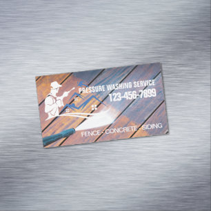 Huis schoonmaken Hek Macht Wasmachine Druk Wassen Magnetisch Visitekaartje