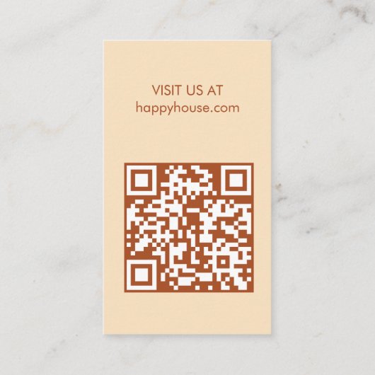 Huis schoonmaken Home Diensten Bloemenboerderij QR Visitekaartje (Achterkant)