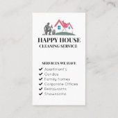 Huis schoonmaken Home Services Custom Charming Visitekaartje (Achterkant)