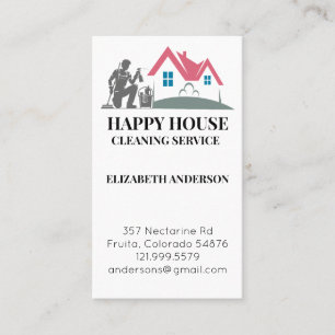 Huis schoonmaken Home Services Custom Charming Visitekaartje