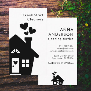 Huis schoonmaken Home Services Minimal Eenvoudig Visitekaartje