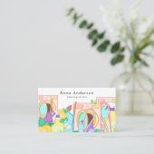 Huis schoonmaken Home Services Waterverf Kleurrijk Visitekaartje (Staand voorkant)