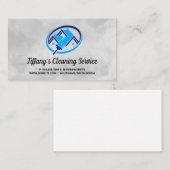 Huis schoonmaken Logo | dienstmeisje | conciërge Visitekaartje (Voorkant / Achterkant)