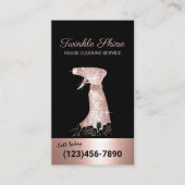 Huis schoonmaken Luxe Roos Gold Housekeeping Visitekaartje (Voorkant)