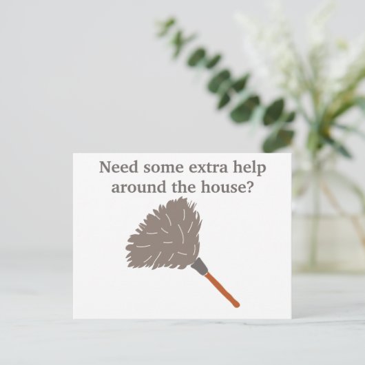 Huis schoonmaken Maid Business Adverteren Briefkaart (Staand voorkant)