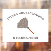 Huis schoonmaken Maid Service Custom Feather Duste Raamsticker (Vel 2)