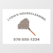 Huis schoonmaken Maid Service Custom Feather Duste Raamsticker (Vel)