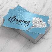 Huis schoonmaken Maid Service Elegant Blauw Visitekaartje