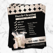 Huis schoonmaken Maid Service Geometrisch Zwart Go Flyer