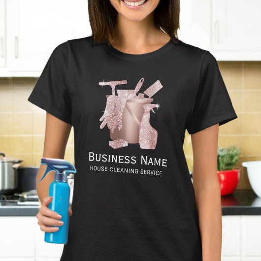 Huis schoonmaken Maid Service Roos Gold Cleaners T-shirt