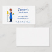 Huis schoonmaken Meisje Service Visitekaartje (Voorkant / Achterkant)