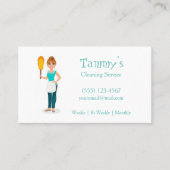 Huis schoonmaken Meisje Service Visitekaartje (Voorkant)