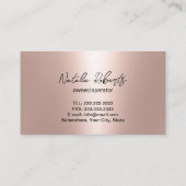 Huis schoonmaken Modern Roos Gouden Stofzuiger Visitekaartje (Achterkant)