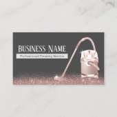 Huis schoonmaken Modern Roos Gouden Stofzuiger Visitekaartje (Voorkant)