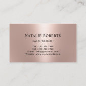 Huis schoonmaken Modern Zwart Roos Gold Maid Servi Visitekaartje (Achterkant)