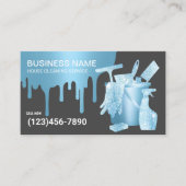 Huis schoonmaken Moderne Blauwe Drips Maid Service Visitekaartje (Voorkant)