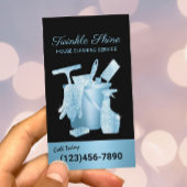 Huis schoonmaken Moderne Blauwe Housekeeping Visitekaartje