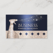 Huis schoonmaken Moderne Marine & Gold Maid Servic Visitekaartje (Voorkant)