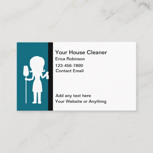 Huis schoonmaken Moderne Visitekaartjes (Voorkant)