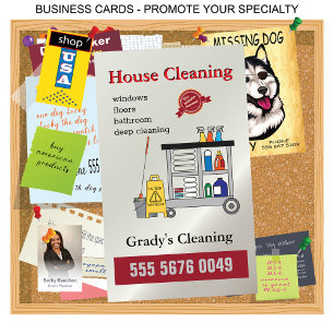 Huis schoonmaken 🧼 Professional Maid Service Visitekaartje