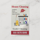 Huis schoonmaken 🧼 Professional Maid Service Visitekaartje (Voorkant)