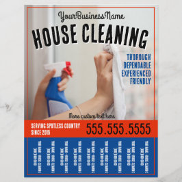 Huis schoonmaken Professioneel Scheurblad Promotie Flyer