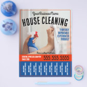 Huis schoonmaken Professioneel Scheurblad Promotie Flyer (Enkel)
