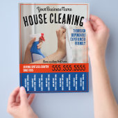 Huis schoonmaken Professioneel Scheurblad Promotie Flyer (Hand)