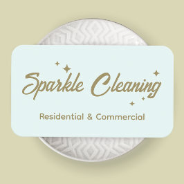 Huis schoonmaken Retro sterren Visitekaartje