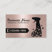 Huis schoonmaken Roos Gold & Black Spray Cleaner Visitekaartje (Voorkant)