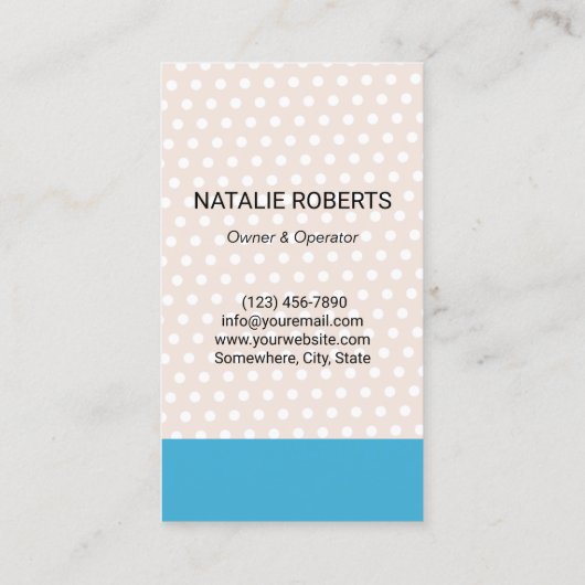 Huis schoonmaken Schattige Meisje Maid Service Pol Visitekaartje (Achterkant)