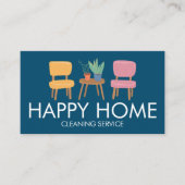 Huis schoonmaken Schattigee stoelen Planten aangep Visitekaartje (Voorkant)